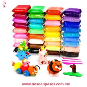 Paq. Con 12 Boligomas CHICAS y 3 utencilios , 5 x 4 cm en 12 colores diferentes