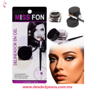 Delineador Para Cejas En Gel  Con Brocha Aplicadora tono café claro y obscuro 3 Cm 25R-53