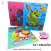 Bolsa de Regalo GRANDE en 3D hecha de Carton Duro modelos como Foto 27 x 34 cm C-3-1 - Foto 2