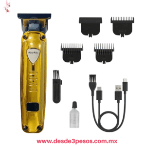 Máquina Cortadora De Pelo Merry color Recargable 2 Tonos viene con 3 peines aceite y brocha para limpiar incluye cargador   Sk-582 16 X 4 cm