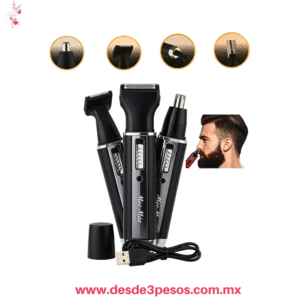 3 en 1 Maquina Recargable Merry color Depiladora Nasal Corta Pelos Bellos Nariz y Afeitadora 14 x 3.5 cm incluye cargador Mod.S   K-118