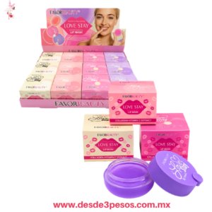 Balsamo Labial en 4 Aromas Frutales FAVOR BEAUTY  5.5 x 4 cm. LG3676