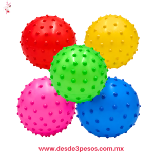 Paquete con 10 Pelotas de  Hule  y Picos en colores 19 cm. Diametro
