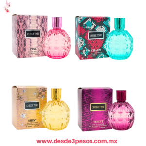 Perfume para Dama CHEER TIME Aromas  Frutal, Floral, Citrico y Dulce 100 ml.
