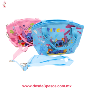 Bolsa Stitch 2 en 1 presenta un diseño de correa ajustable que permite usarla como bolso de mano o crossbody 19 X 28 cm N-535