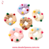 Dona de Peluche con Pompones de Colores 11 cm diametro MC26-B03 - Foto 2