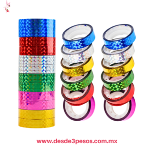 Paquete de 12 Diurex con Holograma en colores surtidos