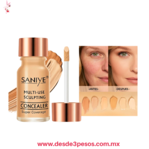 Corrector líquido Saniye cuenta con una fórmula cremosa de alta cobertura diseñada para ocultar imperfecciones disponible en seis tonos diferentes 13 ml 7 x 3 cm R1186