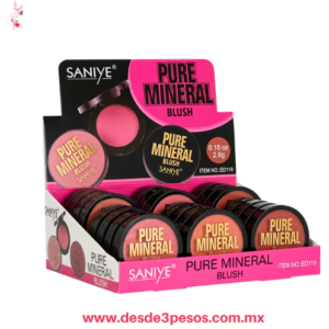 Rubores Minerales Saniye  larga duración con acabado mate 6 Tonos 10 gramos  modelo E0119