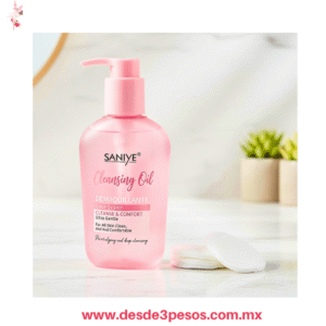 AGUA MICELAR  SANIYE con aroma a rosas  para limpiar desmaquillar y tonificar la piel 140 ML. R2019 14 X 7.5 cm.