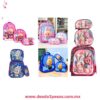Trio Escolar de Mochila con Luz Led, Lonchera y lapicera de Personajes, 34 x 43, lonchera 26 x 24 y Lapicera 13 x 24 cm Mod. 163-7 - Foto 1