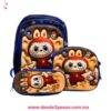 Trio Escolar de Mochila con Luz Led, Lonchera y lapicera de Personajes,  34 x 43, lonchera 26 x 24 y Lapicera 13 x 24 cm 163-1 - Foto 5