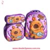 Trio Escolar de Mochila con Luz Led, Lonchera y lapicera de Personajes, 34 x 43, lonchera 26 x 24 y Lapicera 13 x 24 cm 163-6 - Foto 3