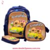 Trio Escolar de Mochila con Luz Led,  Lonchera y lapicera de Personajes, 34 x 43, lonchera 26 x 24 y Lapicera 13 x 24 cm 222 - Foto 3