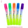 Marcatextos de doble punta 5 pza. Tinta fluorescente amarilla y el otro con un color distinto (como rosa, verde, naranja, azul o morado) SY-820-5 16 X 2 cm. - Foto 2