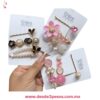 Pasadores y pinzas para el cabello con aplicaciones de perlas sintéticas, pedrería brillante y detalles florales en tonos variados 7 x 3 cm. 25N-23 - Foto 2