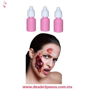 Goteros de látex líquido color carne para crear textura y heridas falsas en la piel 7 x 3 cm