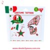 Tatuajes con pedrería tricolor y pedrería facial  diseñado con motivos patrios  18 X 14 cm. HX.2433 - Foto 2