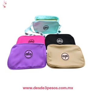 Bolsos de tipo cosmetiquera logotipo circular Alo en Colores Lisos 14 x 21 cm N-608
