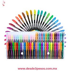 Estuche con 48 Plumas de Gel Diferentes tonos 15.5 cm. De alto CQ905-48