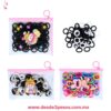 Ligas elásticas para el cabello en una bolsita de plástico transparente con cierre 50 pza 14 x 10 cm XH8117 - Foto 1
