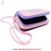 Monedero y tarjetero de mano con 2 divisiones y correa tipo lanyard, en colores pastel. 16 x 11 cm. H-1069 - Foto 2