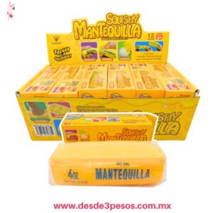 Juguete antiestrés Squishy Mantequilla con textura suave y esponjosa. 14 x 6 cm. TT-3137-1