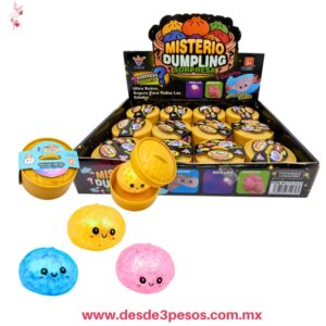 Juguete sorpresa Dumpling Squishy con textura suave y elástica. 7 x 4 cm. TT-3123