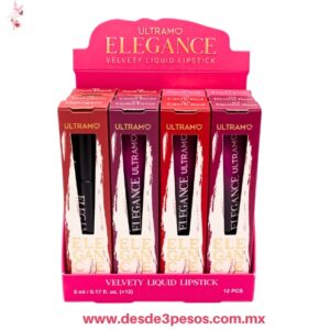 Paquete con 12 Lipstick Liquido ULTRAMO 6 Tonos 5ml. WG114
