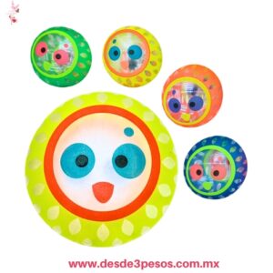 Pelota de Hule en Tonos Neon 14cm. Diametro 4 presentaciones
