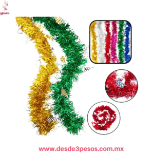 Atado de 12 Tiras  de Escarcha en colores Metalico