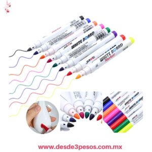 Paquete con 12 Marcadores para pizarron blanco 15 x 2.5 cm. YONG-26-1
