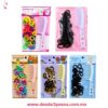 Set de accesorios que incluye 40 ligas elásticas en colores y un peine de plástico 17 x 5 cm.  6D-123 - Foto 1