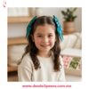 Par de Moños para el cabello con lazos largos decorados con pequeños destellos o pedrería 10 x 16 cm. Varios Tonos - Foto 2