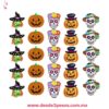 Bolsa con 5 Figuras  decorativas de Halloween y Día de Muertos de Unicel Diamantadas 13 x 16 cm. - Foto 1