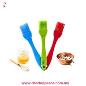 Brochas de silicón para repostería y cocina en colores 21.5 x 5 cm.