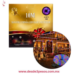 Manguera navideña decorativa luz led Multicolor 10 Mts. JL5013