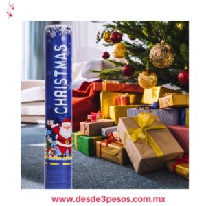 Bazuca de Confeti de Copos de Nieve navideño 29 x 5.5 cm.