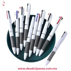 Bolsa c/ 10 bolígrafos retráctiles de colores Azul, Negra y Azul 15 cm. De largo