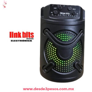 Bocina Portátil 4" con Luz LED Decorativa 5W Bluetooth TWS FM USB SA443T