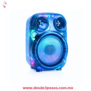 Bocina Portátil 3" Translúcida con Luces RGB Dinámicas 5W Bluetooth SA323T