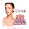 Caja con 24 piezas de Iluminador Facial 4 tonos Favor Beauty. Diseñado en  estuche transparente en forma de corazón 7 x 6 cm. ITEM6849 - Foto 2