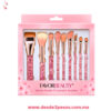 Kit de 9 Brochas de Maquillaje Favor Beauty  Edición Glitter Diferente tamaño  cerdas ultra suaves 15,13, 14 y 15 cm. FB1705 - Foto 2