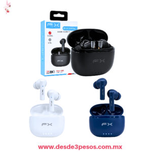 Audífonos Inalámbricos Bluetooth FX TWS de Larga Duración EAR -¡143BT 3 Tonos  6 x 4 cm.