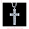 Collar con Dije de Cruz de Acero Inoxidable Grabado con Oracion del  Padre Nuestro en color plata 34 cm - Foto 1