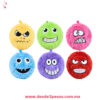 Pelota de Peluche de Caritas Divertidas y Monstros en vaios tonos con un pequeño lazo en parte de arriba 14 cm. De diametro C-13 - Foto 1