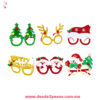 Lentes Navideños con Fieltro  Brilloso en diferentes modelos 14 x 13 cm. XH5939 - Foto 1