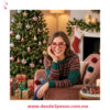Lentes Navideños con Fieltro  Brilloso en diferentes modelos 14 x 13 cm. XH5939 - Foto 2
