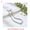 Collar de Acero Inoxidable Plateada Estilo Cordón Unisex 30 cm. De largo XH6473 - Foto 1