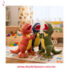 Peluches de Dinosaurio T-Rex con Chupon para Colgar colores  azul, verde y rojo 32 x 24 cm. XH8058 - Foto 1